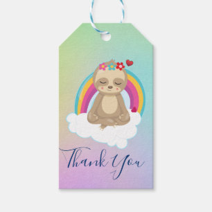 Niedlich Brown Sloth Meditation friedlich Geschenkanhänger