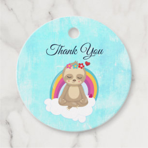 Niedlich Brown Sloth, Meditation über eine Cloud V Geschenkanhänger