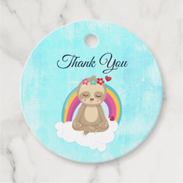 Niedlich Brown Sloth, Meditation über eine Cloud V Geschenkanhänger