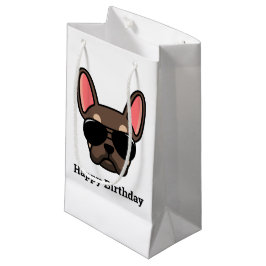 Niedlich Brown Tan French Bulldog Small Gift Bag Kleine Geschenktüte