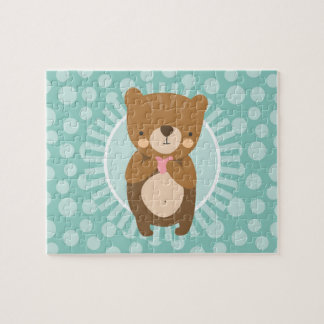 Niedlich Brown Teddy Bar Herz Puzzle