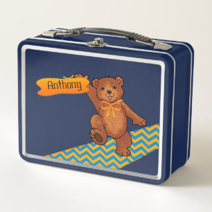 Niedlich Brown Teddy Bären Metal Lunch Box