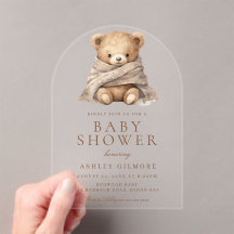 Niedlich Brown Teddy Bear Babydusche