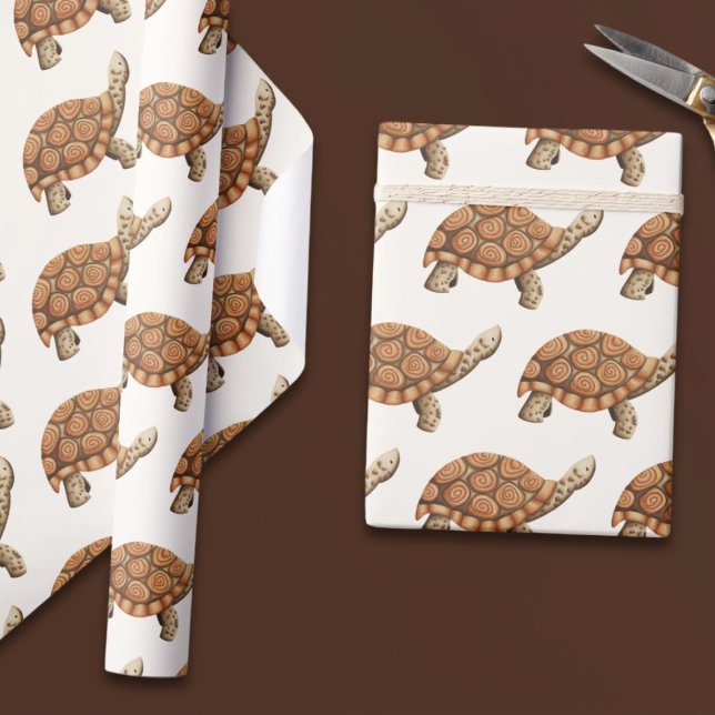 Niedlich Brown Tortoise Geschenkpapier (Von Creator hochgeladen)