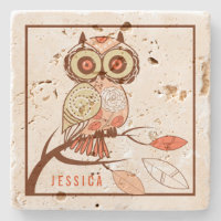 Niedlich-Brown- und Beige-Owl-Illustration