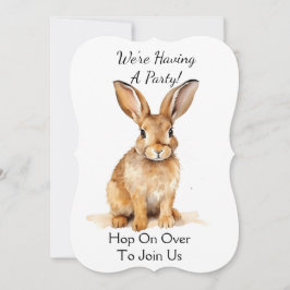 Niedlich Brown Woodland Hare Personalisiert Einladung