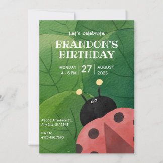 Niedlich Bug Geburtstag Einladung