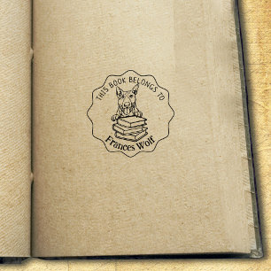 Niedlich Bull Terrier Dog Gummistempel