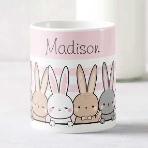 Niedlich Bunnies Personalisiert Kaffeetasse