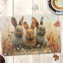 Niedlich Bunnies Tierlandpuzzle
