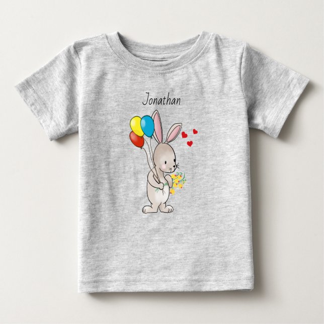 Niedlich Bunny Baby T - Shirt (Vorderseite)