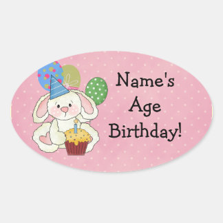 Niedlich Bunny Birthday Stickers