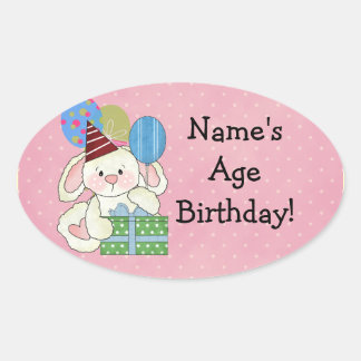 Niedlich Bunny Birthday Stickers