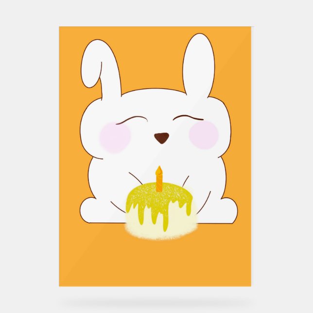 Niedlich Bunny Birthday Themed Poster (Vorderseite)