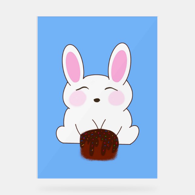 Niedlich Bunny Birthday Themed Poster (Vorderseite)