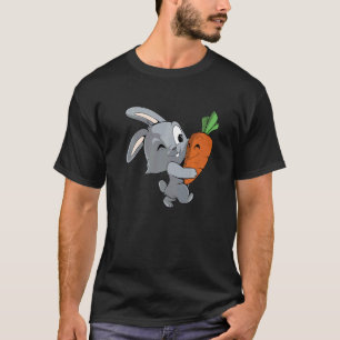Niedlich Bunny Carries Big Carrot Rabbit T-Shirt