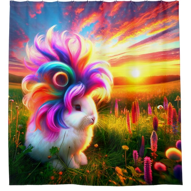 Niedlich Bunny Duschvorhang (Vorderseite)