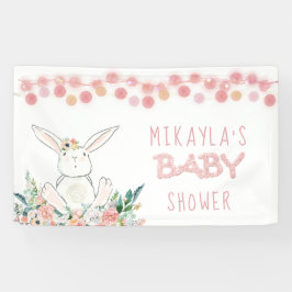 Niedlich Bunny Floral Rose Gold Glitzer Kinderdusc Banner