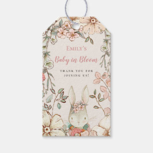 Niedlich Bunny Florals Baby in Bloom Gevor Tag Geschenkanhänger