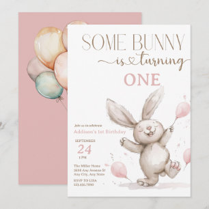 Niedlich Bunny Geburtstag Einladung