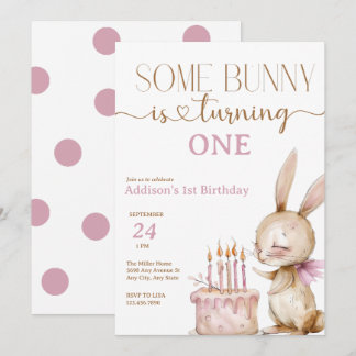 Niedlich Bunny Geburtstag Einladung