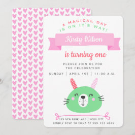 Niedlich Bunny | Geburtstagsfeier Einladung