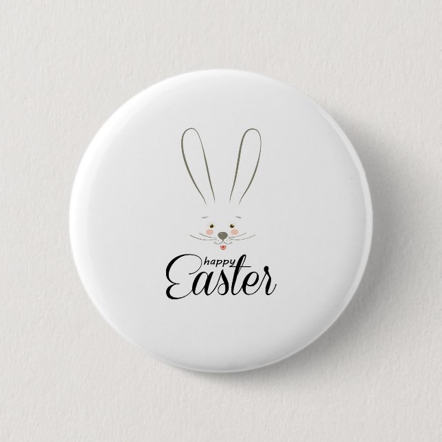 NIEDLICH BUNNY HAPPY EASTER HOLIDAY PARTY Trendy Button (Vorderseite)