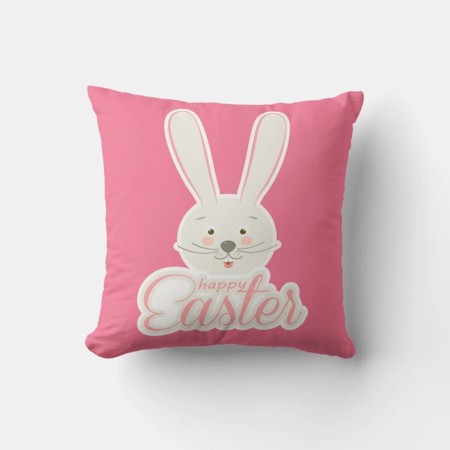 NIEDLICH BUNNY HAPPY EASTER HOLIDAY PARTY Trendy Kissen (Vorderseite)