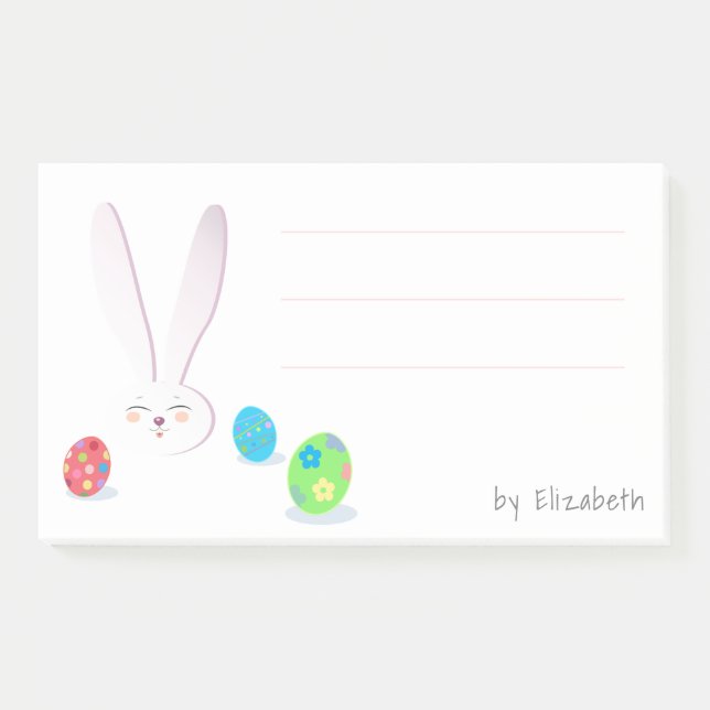 NIEDLICH BUNNY HAPPY EASTER HOLIDAY PARTY Trendy Post-it Klebezettel (Vorderseite)