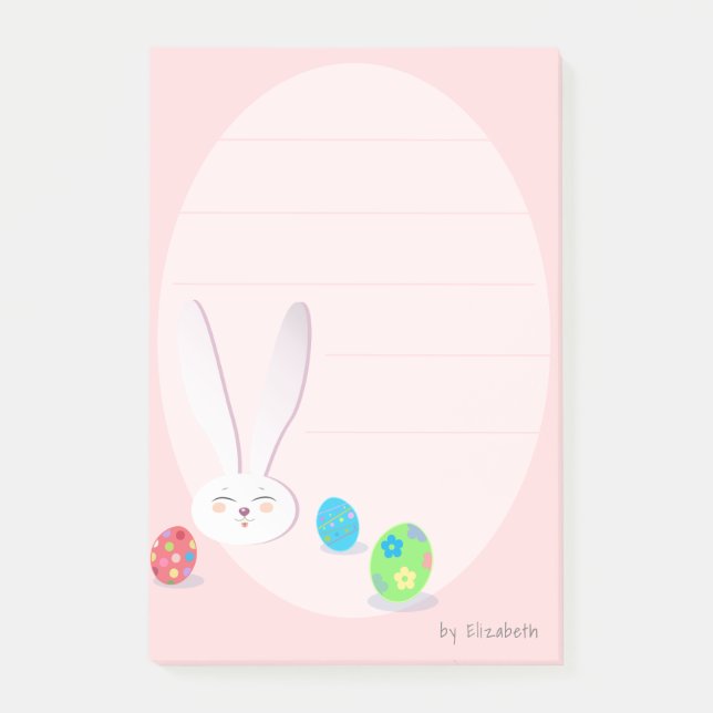 NIEDLICH BUNNY HAPPY EASTER HOLIDAY PARTY Trendy Post-it Klebezettel (Vorderseite)