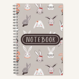 Niedlich Bunny Illustriert Bunnies Notizbuch