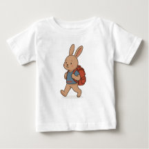 Niedlich Bunny Kids T - Shirt - Zurück in die Schu