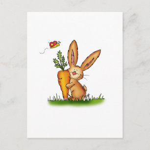 Niedlich Bunny mit Carrot von Gerda Steiner/Send2s Postkarte