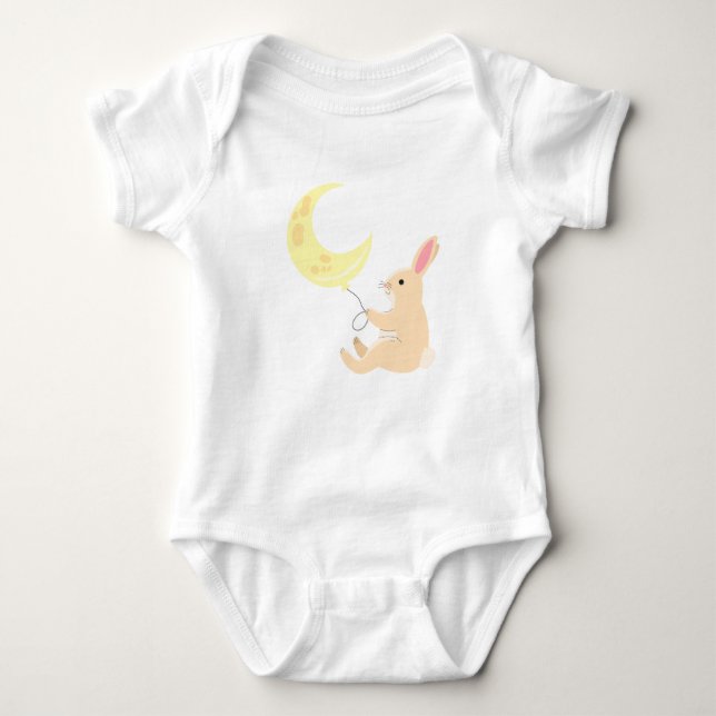 Niedlich Bunny Moon Baby Bodysuit Baby Strampler (Vorderseite)