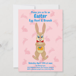Niedlich Bunny Oaster Egg Hunt Brunch Party Einladung