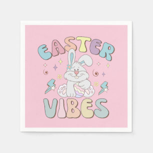 Niedlich Bunny Oaster Vibes Pastel Spring Party Serviette