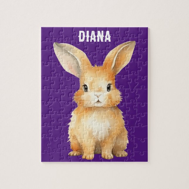 Niedlich Bunny Personalisiert Puzzle (Vertikal)