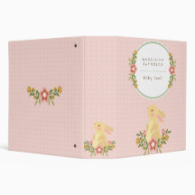 Niedlich Bunny Pink Baby Book Binder