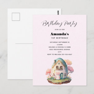 Niedlich Bunny Rabbit Japanischer Kawaii Stil Postkarte