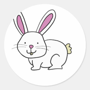 NIEDLICH BUNNY RABBIT RUNDER AUFKLEBER