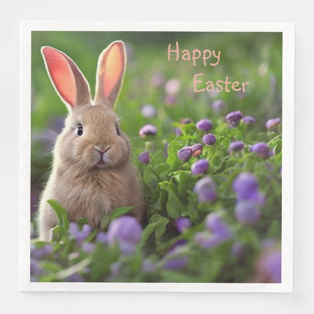 Niedlich Bunny Serviette (Vorderseite)