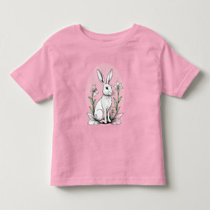 Niedlich Bunny und Lilies Kleinkind T-shirt
