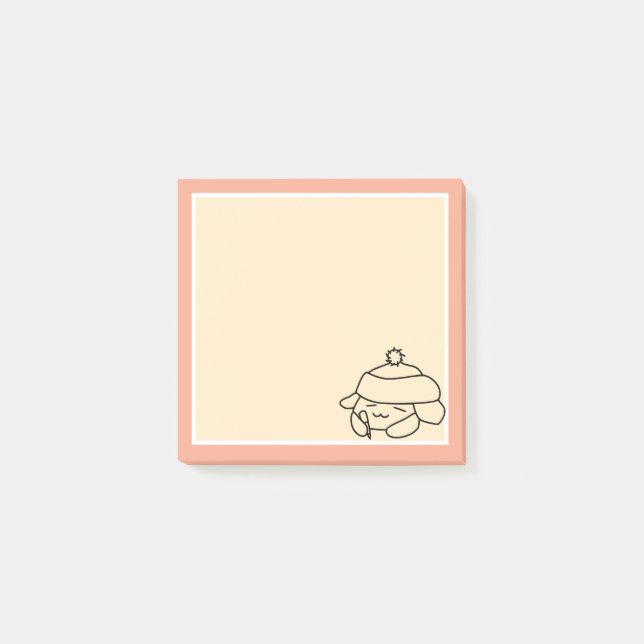 Niedlich Bunny Writer Post-it Klebezettel (Vorderseite)