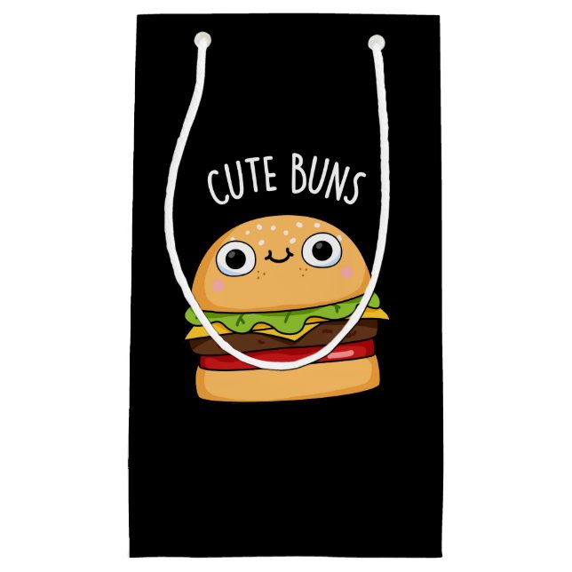 Niedlich Buns Funny Burger Puck Dark BG Kleine Geschenktüte (Vorderseite)
