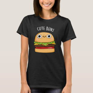 Niedlich Buns Funny Burger Puck Dark BG T-Shirt