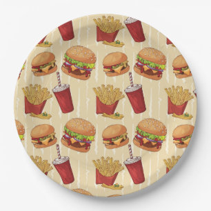 Niedlich Burgers and Fries Party Pappteller