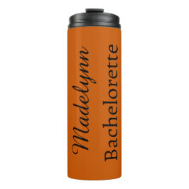 Niedlich Burnt Orange Personalisiert Bridesmaid Th Thermosbecher