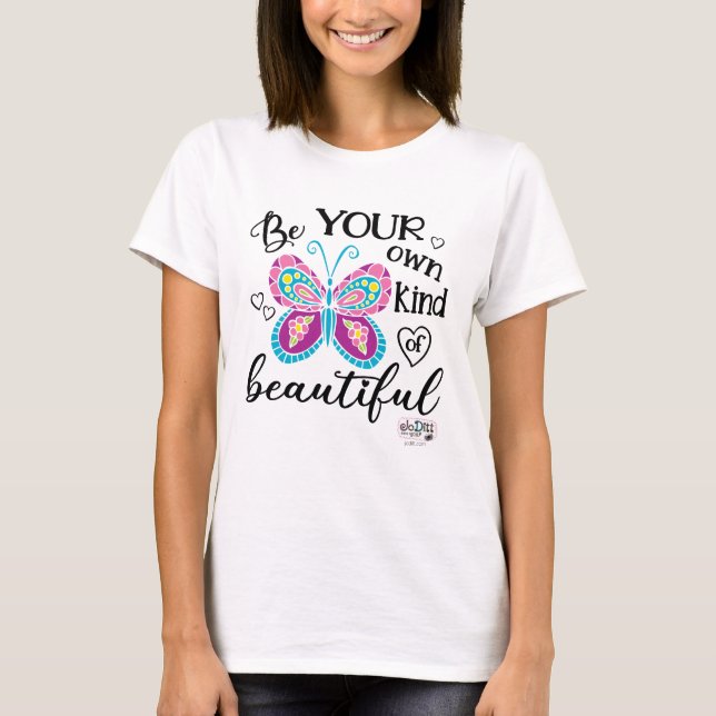 Niedlich Butterfly Inspiration Girly Whimsical T-Shirt (Vorderseite)