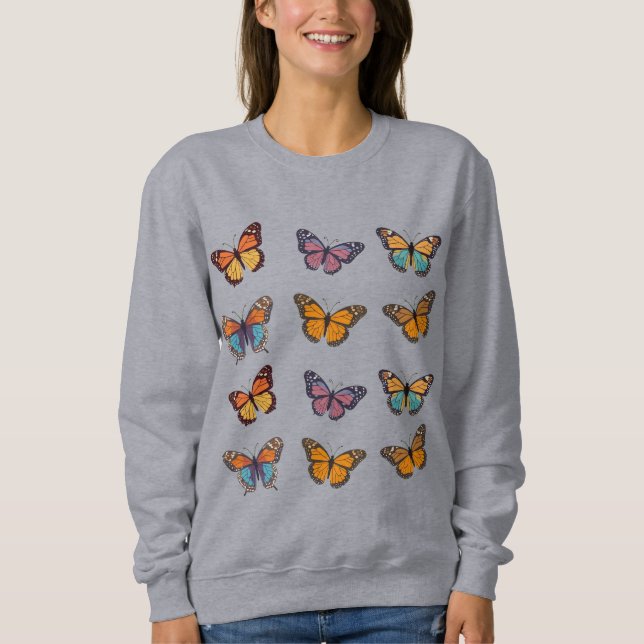 Niedlich Butterfly Sweatshirt (Vorderseite)