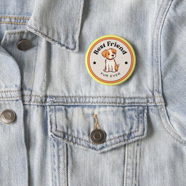 NIEDLICH! Button - Bester Freund Fur je - Welpe (Beispiel)